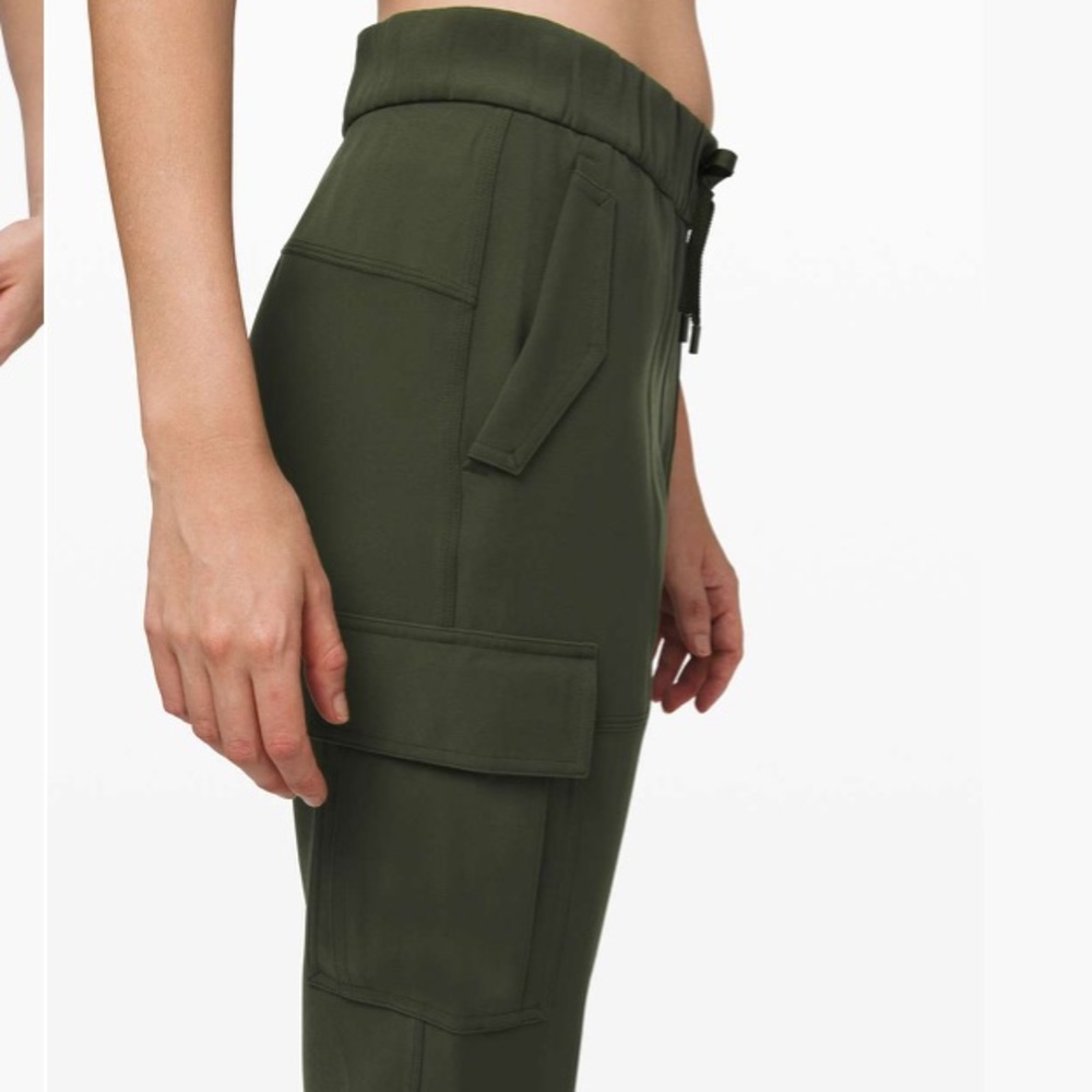 Lululemon ready set cargo pants dark olive green size 12